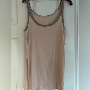 Calvin Klein cream/ Gold ribbed Tank size L